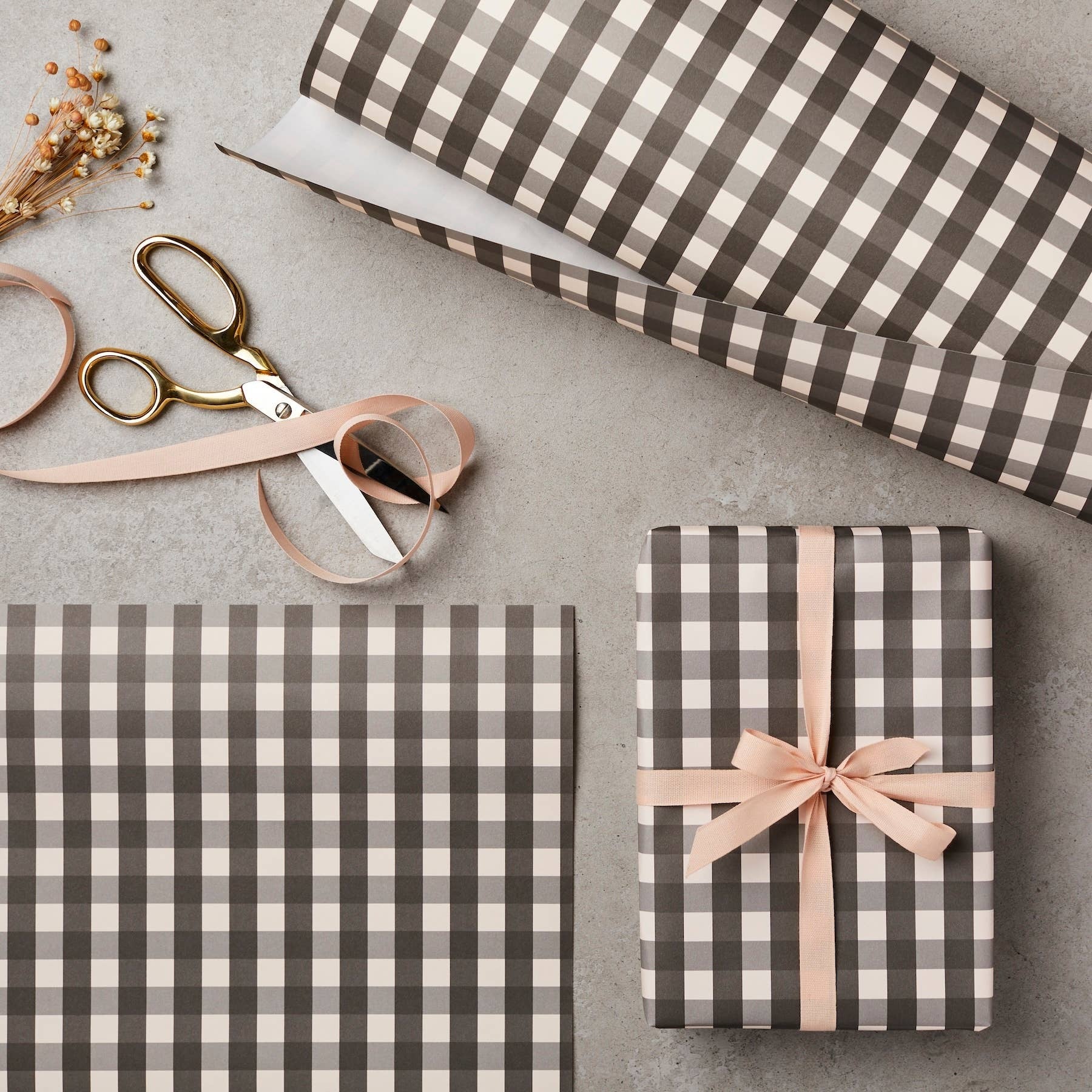 Black and white wrapping paper discount